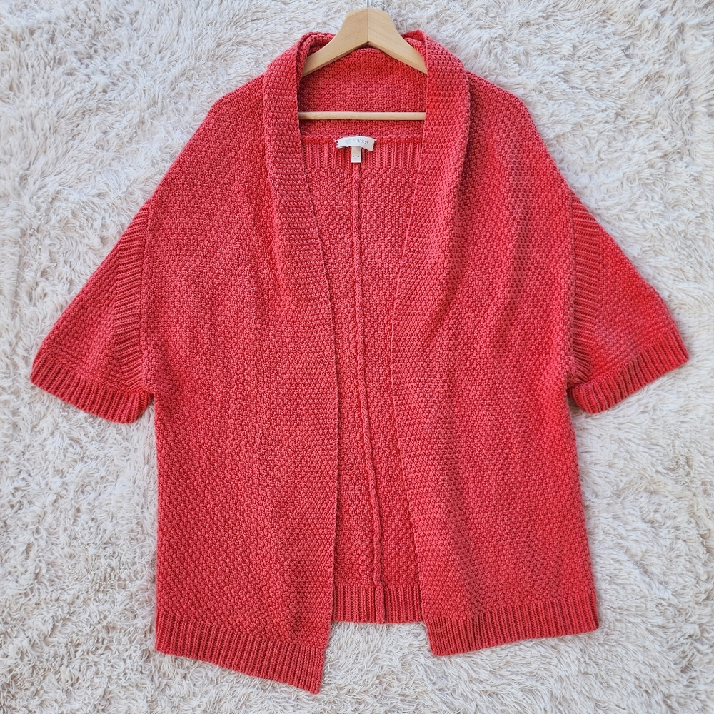 Kinross Cotton‎ Short Sleeve Knit Cardigan